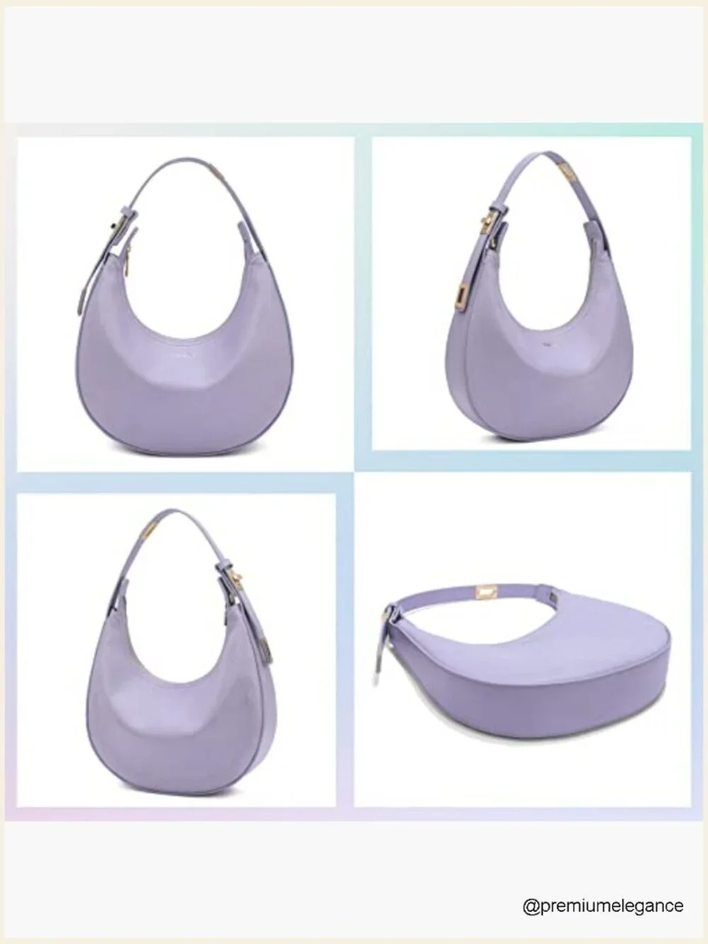 3-Way Adjustable Strap Hobo Handbag, Faux Leather Shoulder Bag for Women